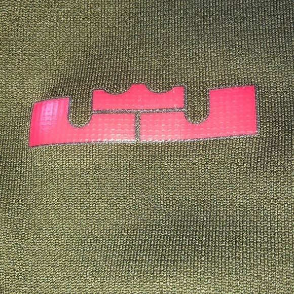 Nike Lebron James Chainmail Zip Hoodie Sweatshirt Green Size L Therma-Fit FALL - Picture 7 of 11